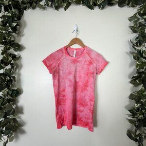 Lululemon Athletic Swiftly Tech Short Sleeve Shirt Pink Tie Dye Women’s Sz 8